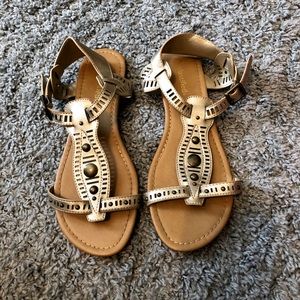 Size 9 City Classified Gold Gladiator Sandals